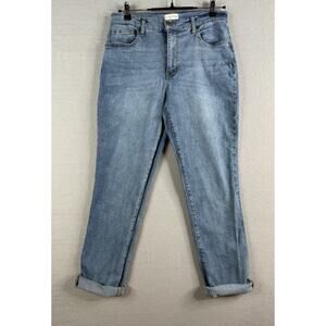 Oliver Logan Crosby Jeans Women’s 29 Relaxed Taper Denim High Rise Raw Hem Cuff